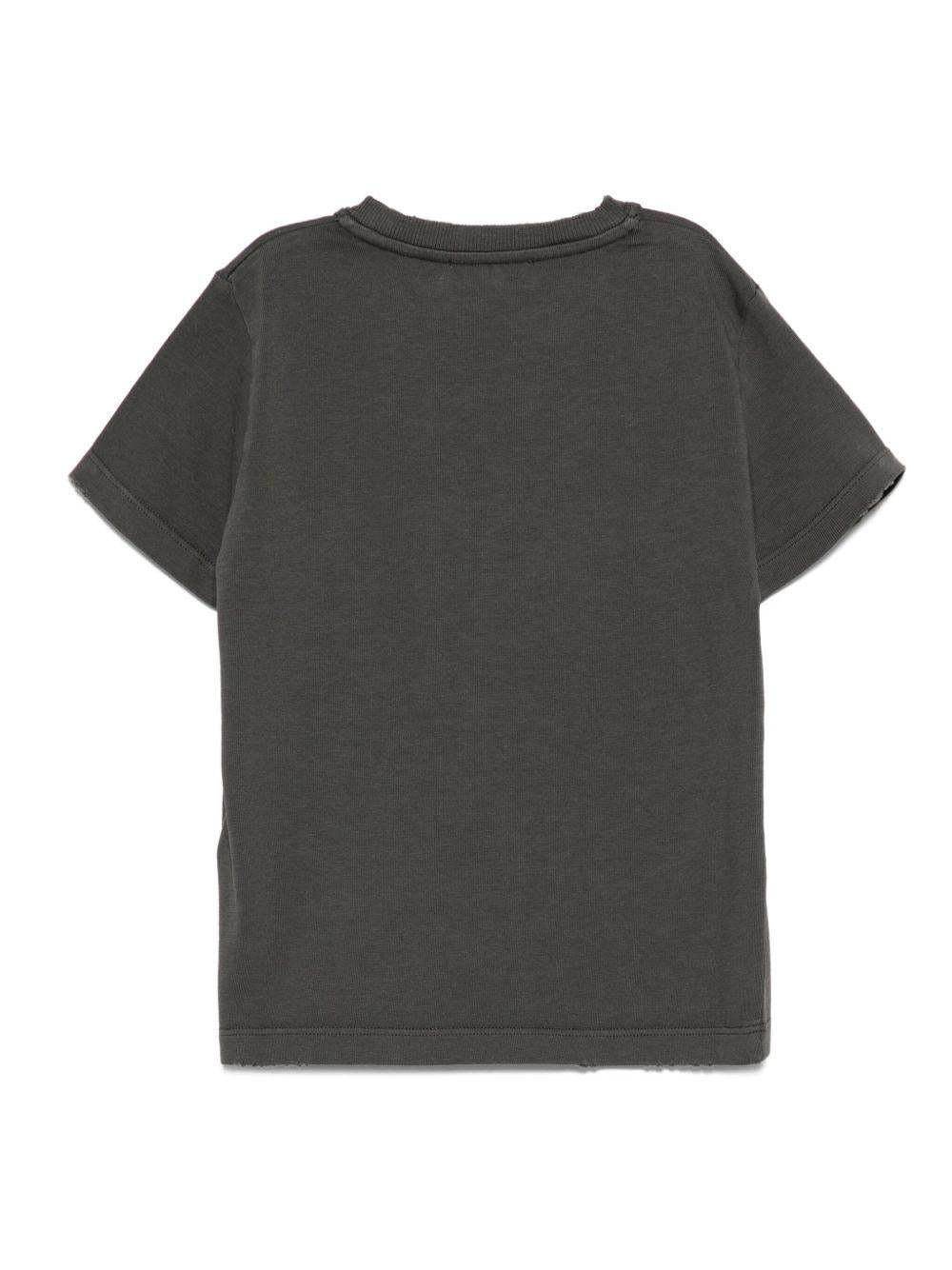 T-shirt per bambino Golden Goose Kids grigia con logo in rilievo - Rubino Kids