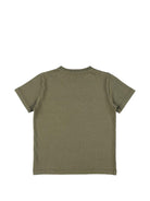 T-shirt per bambino Golden Goose Kids verde con logo sul davanti - Rubino Kids