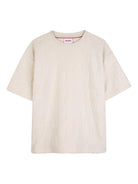 T-shirt per bambino Hugo Kids beige con logo sul davanti - Rubino Kids