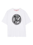 T-shirt per bambino Hugo Kids bianco con stampa Boxing Academy - Rubino Kids