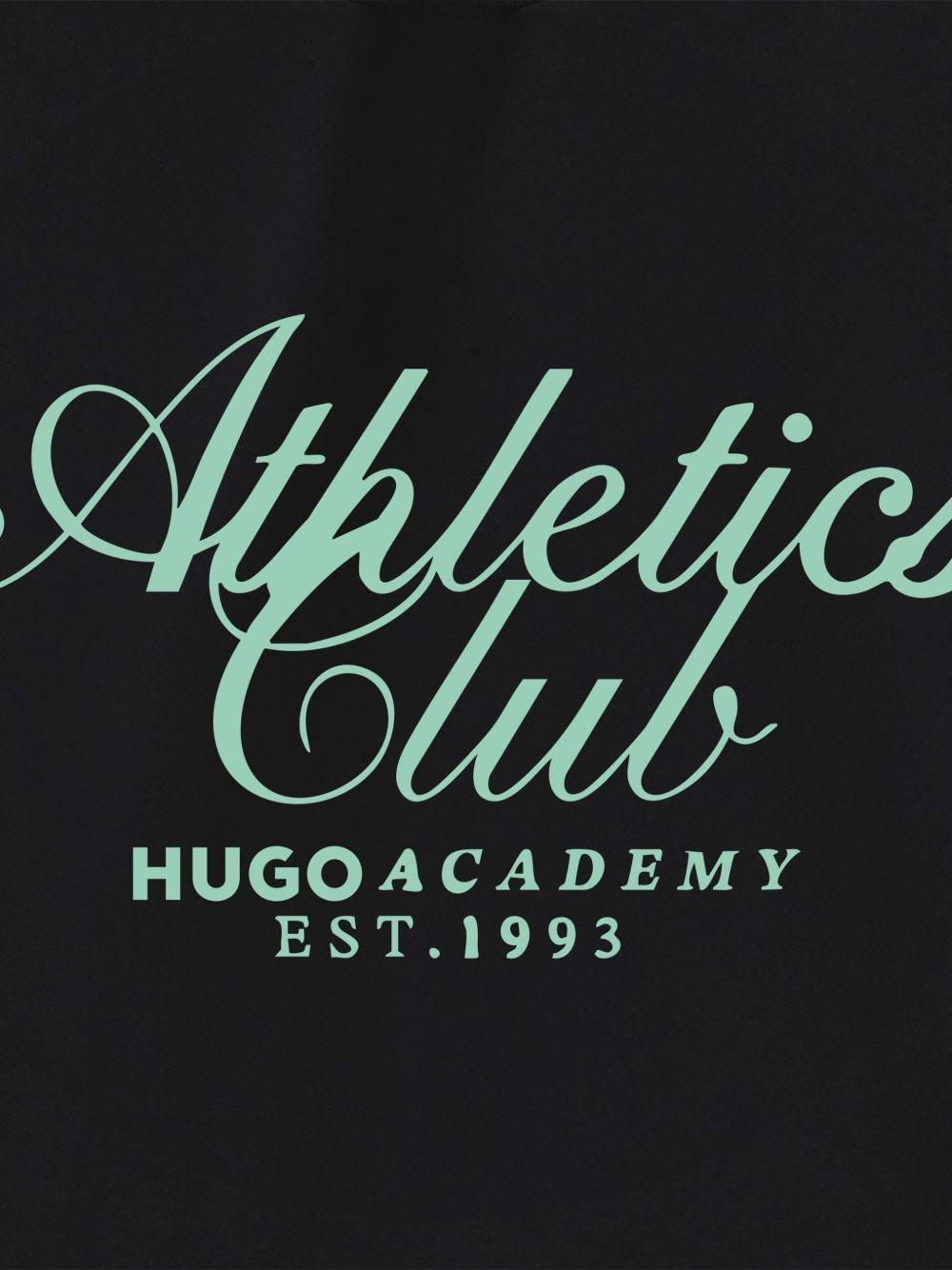 T-shirt per bambino Hugo Kids nera con logo sul davanti - Rubino Kids