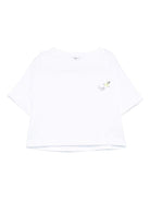 T-shirt per bambino Il Gufo bianco con ricamo con logo - Rubino Kids