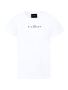 T-shirt per bambino John Richmond Junior bianca con logo - Rubino Kids