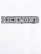 T-shirt per bambino John Richmond Junior bianco con applicazione frontale con logo - Rubino Kids
