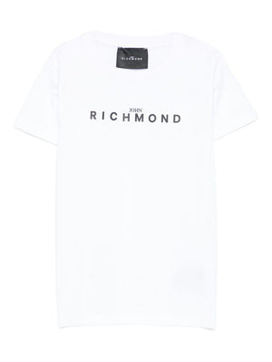 John Richmond Junior white T-shirt with logo detail for boys