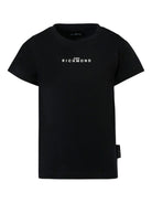 T-shirt per bambino John Richmond Junior nera con logo - Rubino Kids