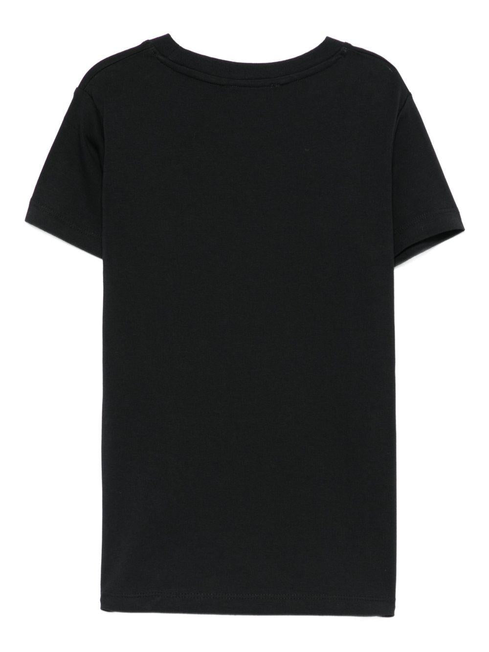 T-shirt per bambino John Richmond Junior nero con dettaglio logo - Rubino Kids
