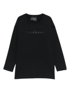 T-shirt per bambino John Richmond Junior nero con dettaglio logo - Rubino Kids
