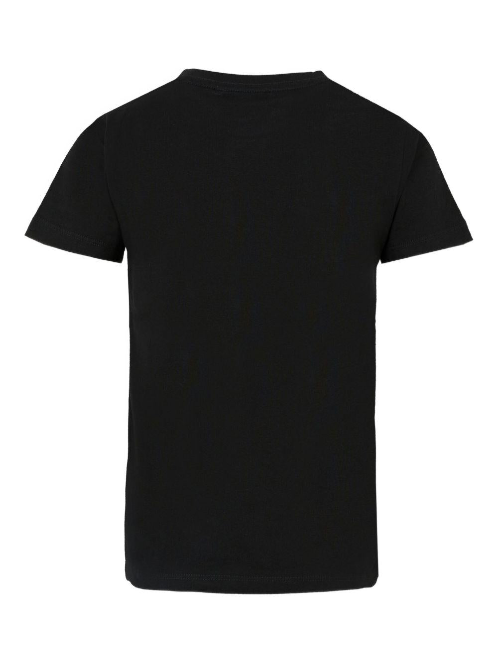 T-shirt per bambino John Richmond Junior nero con stampa logo - Rubino Kids