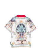 T-shirt per bambino Just Cavalli Kids bianco con stampa tigrata - Rubino Kids