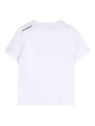 T-shirt per bambino Karl Lagerfeld Kids bianca con logo sul davanti - Rubino Kids