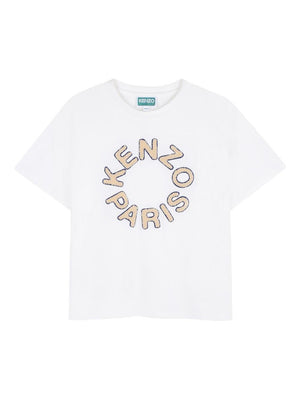 T-shirt per bambino Kenzo kids bianca con logo