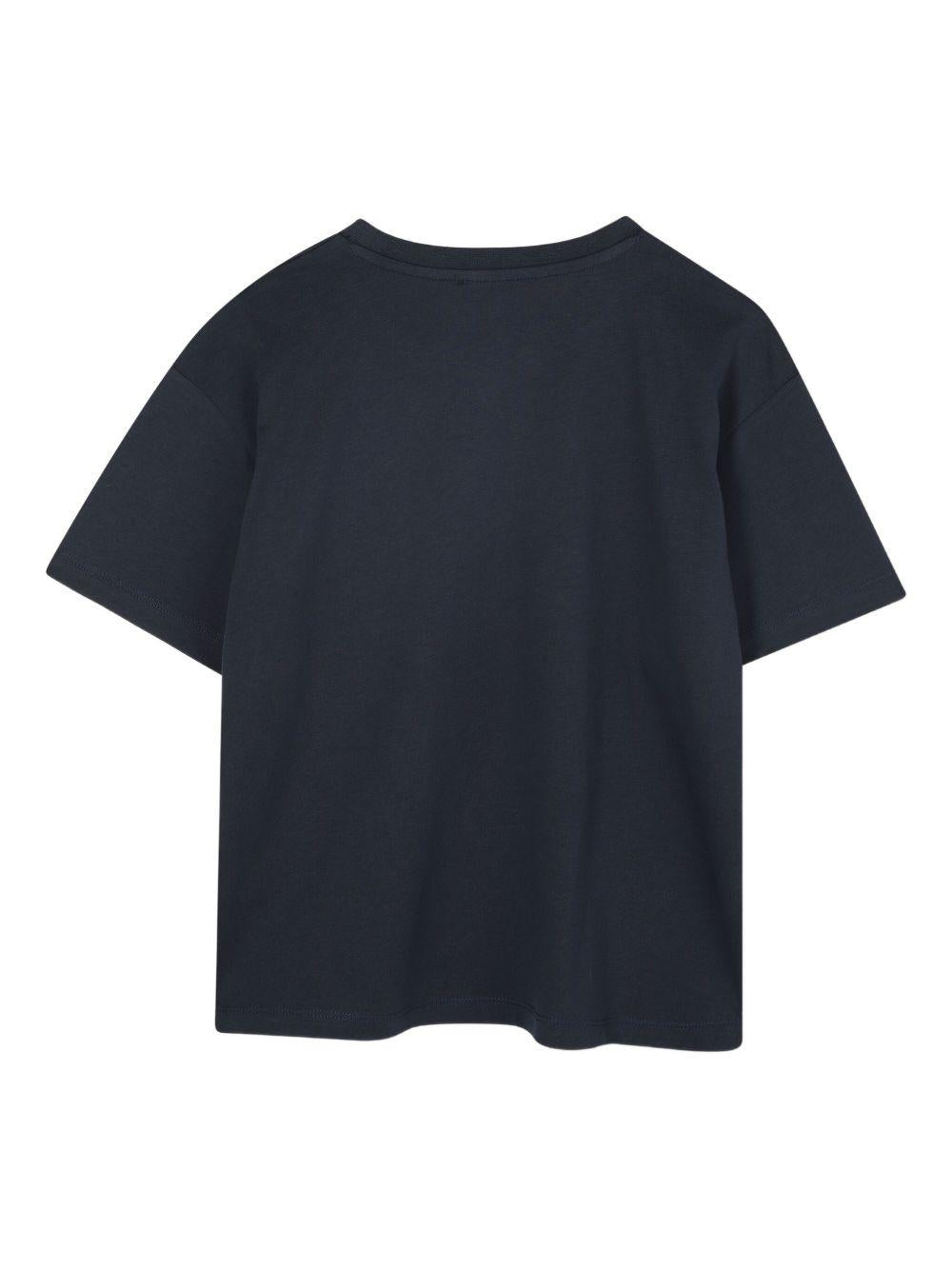 T-shirt per bambino Kenzo Kids blu con stampa Head Tiger - Rubino Kids