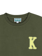 T-shirt per bambino Kenzo Kids verde con stampa logo sul retro - Rubino Kids