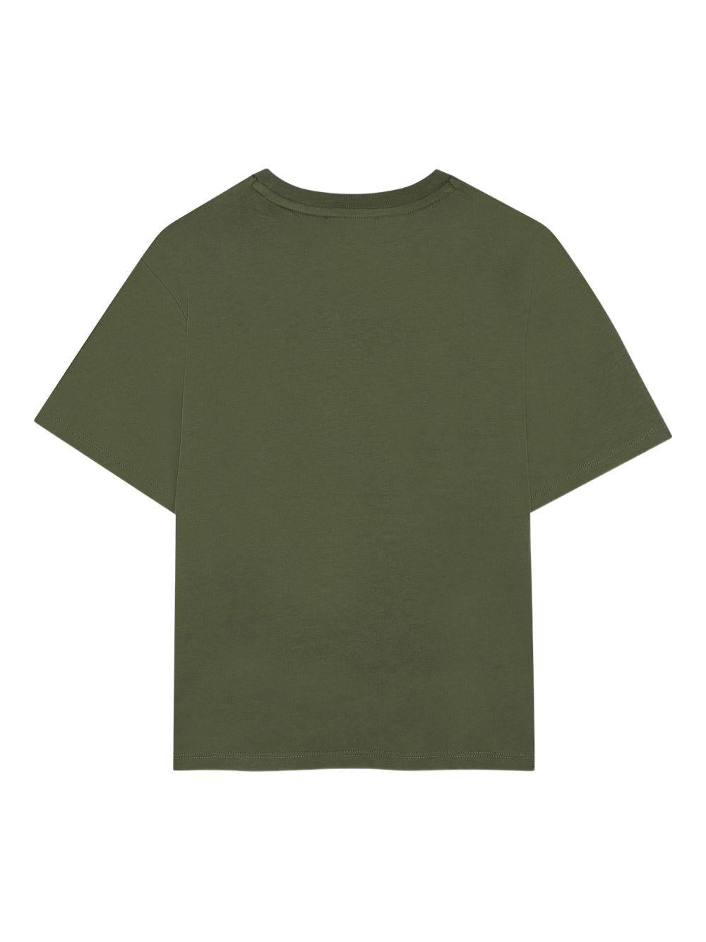 T-shirt per bambino Kenzo Kids verde con stampa sul davanti - Rubino Kids