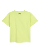 T-shirt per bambino Kenzo Kids verde lime con dettaglio sul davanti - Rubino Kids