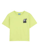 T-shirt per bambino Kenzo Kids verde lime con dettaglio sul petto - Rubino Kids