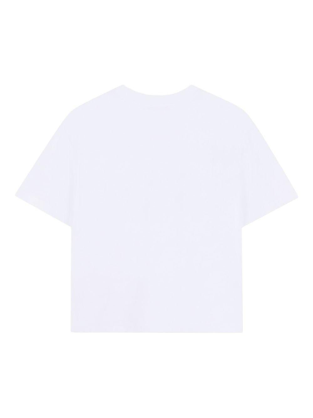 T-shirt per bambino Lanvin Enfant bianca con stampa grafica - Rubino Kids