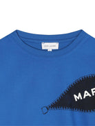 T-shirt per bambino Marc Jacobs Kids blu con stampa logo sul davanti - Rubino Kids