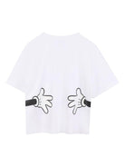 T-shirt per bambino Marc Jacobs Kids x Disney Mickey Mouse bianca con stampa grafica - Rubino Kids