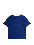 T-shirt per bambino Mini Rodini blu con ricamo pianeta - Rubino Kids