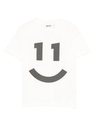T-shirt per bambino Molo bianca con stampa grafica smile sul davanti - Rubino Kids