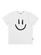 T-shirt per bambino Molo bianco in jersey con stampa smile - Rubino Kids