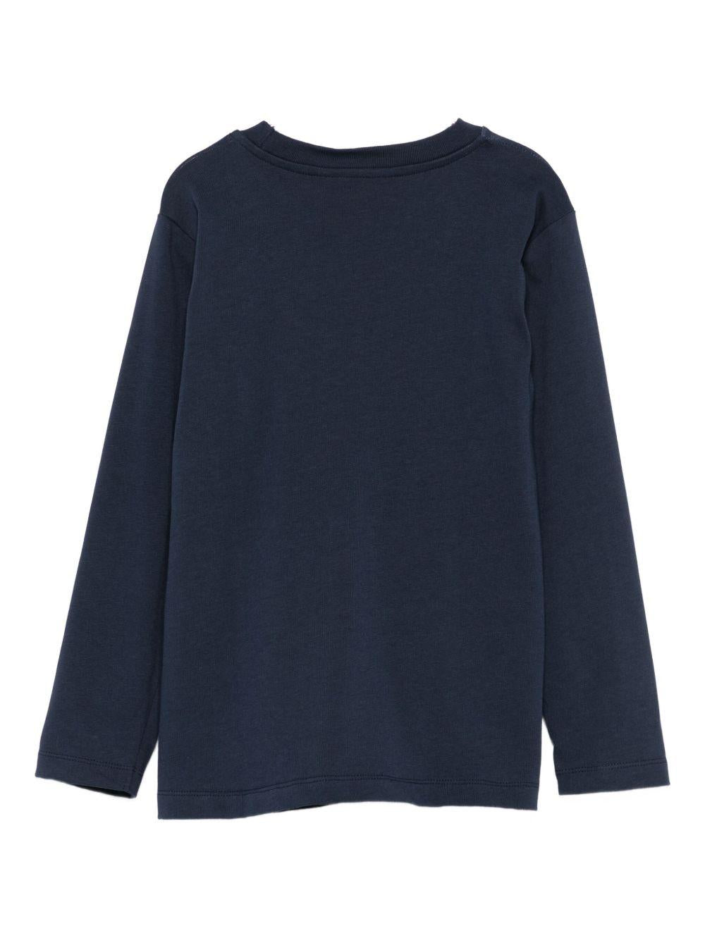 T-shirt per bambino Molo blu con stampa dinosauro - Rubino Kids