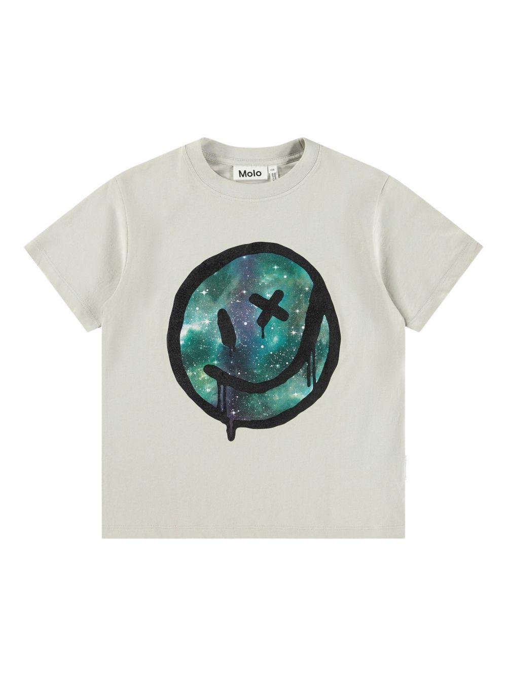 T-shirt per bambino Molo grigia con stampa sul davanti - Rubino Kids