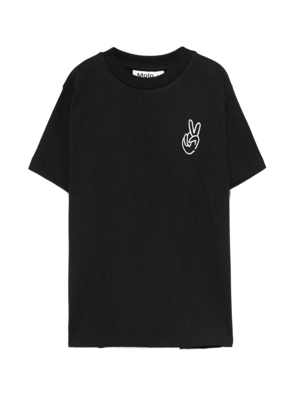 T-shirt per bambino Molo nera con simbolo della pace - Rubino Kids