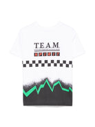 T-shirt per bambino Molo Rodney bianco con stampa grafica all - over - Rubino Kids