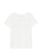 T-shirt per bambino Moschino Kids bianca con logo sul davanti - Rubino Kids