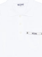 T-shirt per bambino Moschino Kids bianca con taschino - Rubino Kids