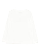 T-shirt per bambino Moschino Kids bianco con stampa logo - Rubino Kids