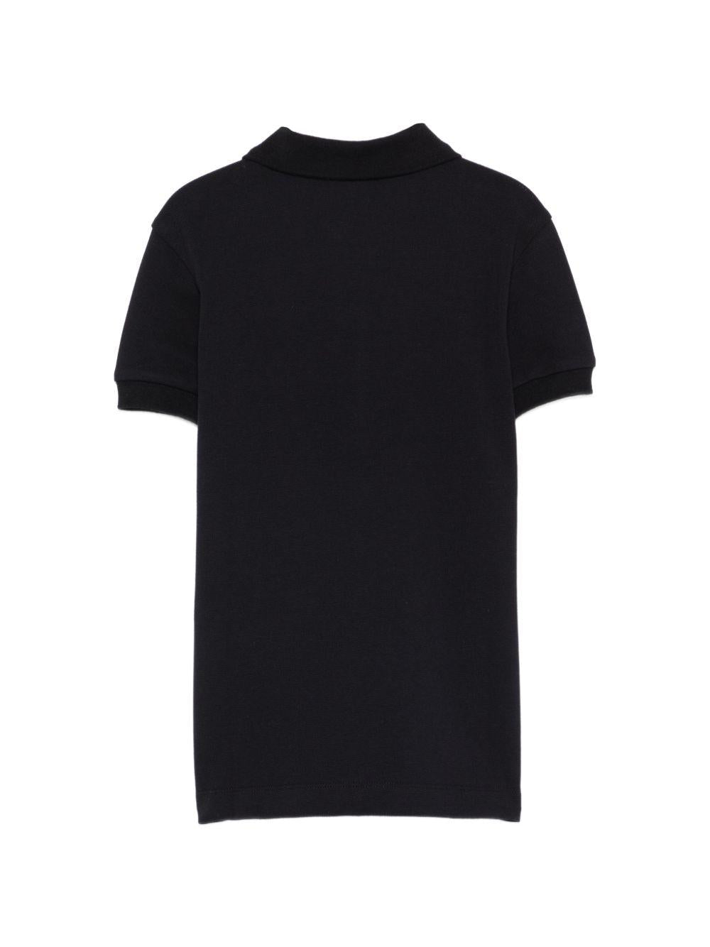 T-shirt per bambino Moschino Kids nera con colletto stile polo - Rubino Kids