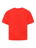 T-shirt per bambino Moschino Kids rosso con stampa Teddy Bear - Rubino Kids
