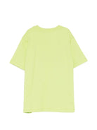 T-shirt per bambino Moschino Kids verde con stampa logo - Rubino Kids