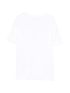 T-shirt per bambino MSGM Kids bianca con stampa grafica - Rubino Kids