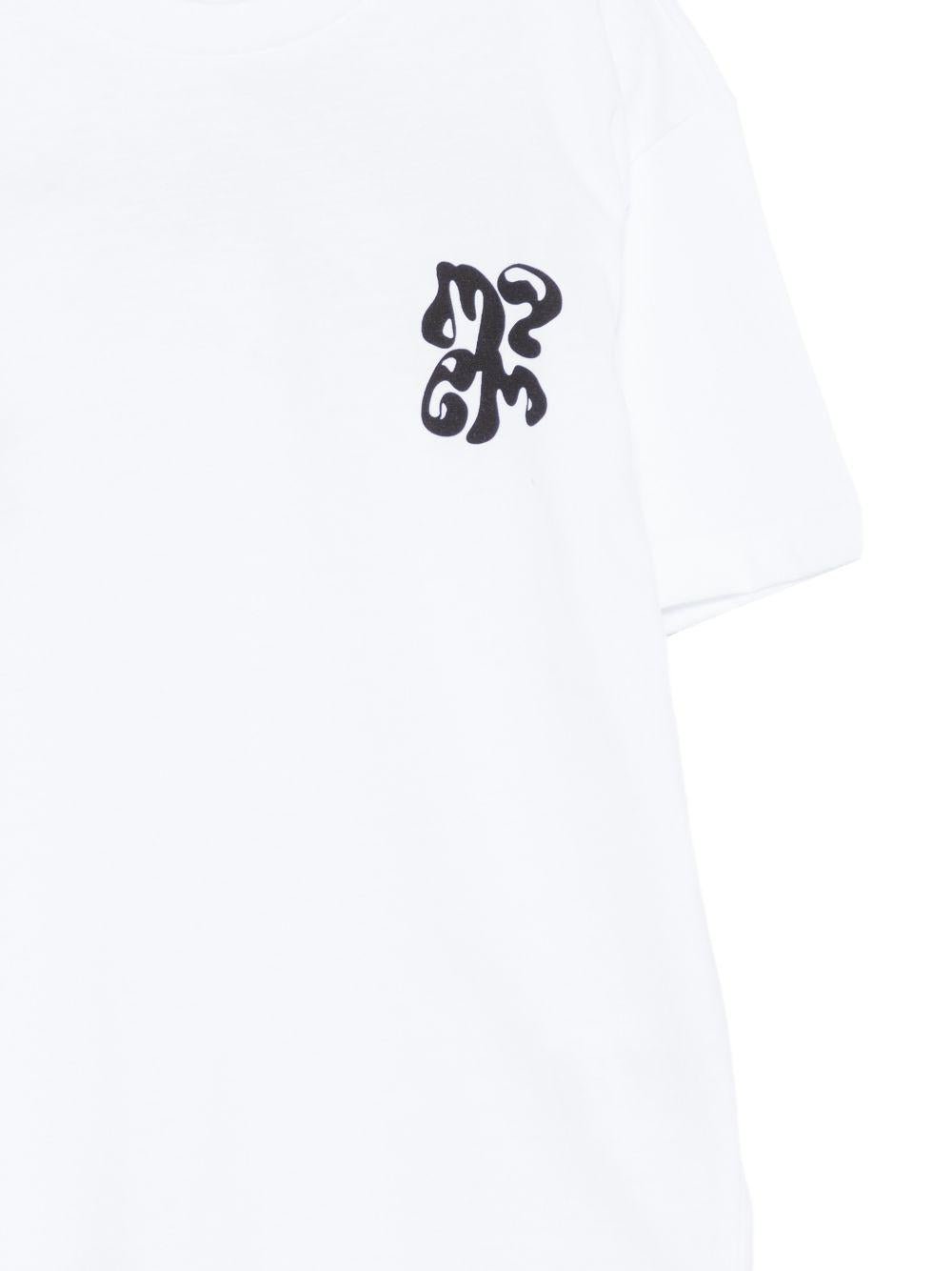 T-shirt per bambino MSGM Kids bianca con stampa grafica - Rubino Kids