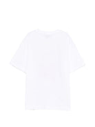 T-shirt per bambino MSGM Kids bianca con stampa grafica - Rubino Kids