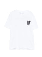 T-shirt per bambino MSGM Kids bianca con stampa grafica - Rubino Kids