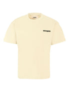T-shirt per bambino MSGM Kids giallo chiaro con stampa logo - Rubino Kids