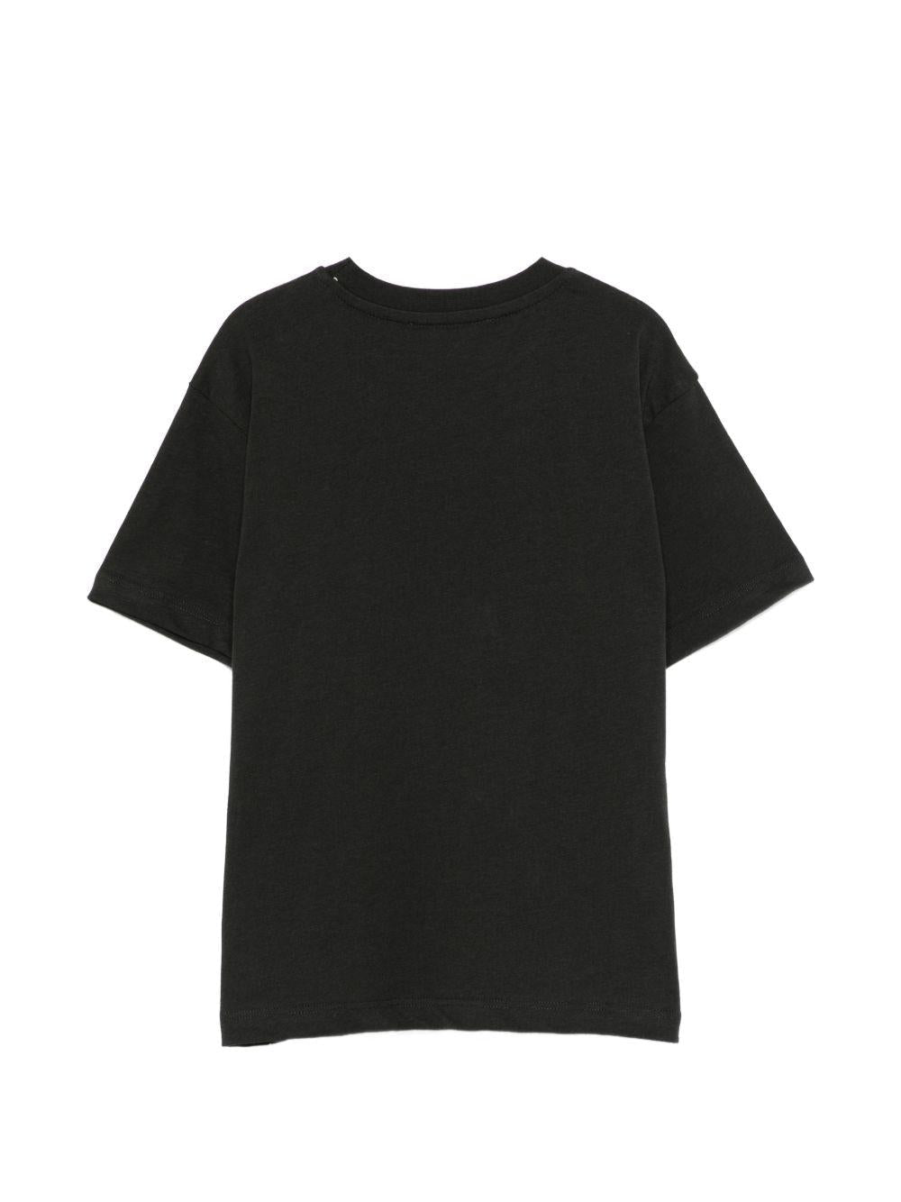 T-shirt per bambino MSGM Kids nera con stampa grafica - Rubino Kids