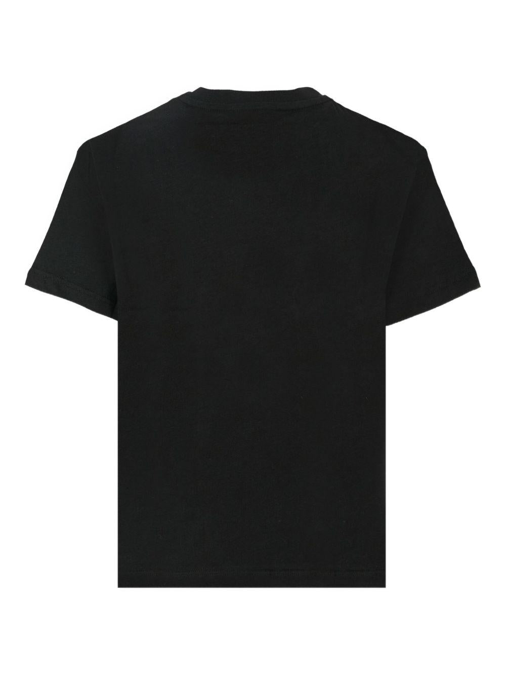T-shirt per bambino MSGM Kids nero con stampa logo - Rubino Kids