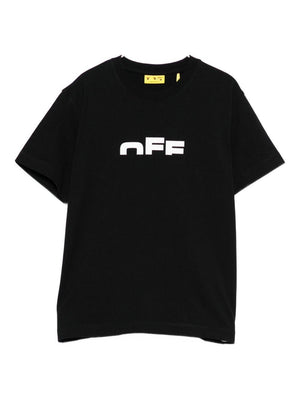 Off-White Kids black T-shirt with front logo