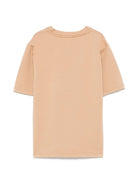 T-shirt per bambino Paolo Pecora Kids beige con logo sul petto - Rubino Kids