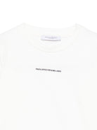 T-shirt per bambino Paolo Pecora Kids bianca con stampa logo sul davanti - Rubino Kids