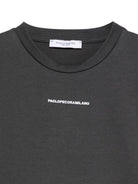 T-shirt per bambino Paolo Pecora Kids grigio a maniche lunghe con logo - Rubino Kids