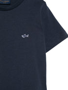 T-shirt per bambino Paul & Shark Kids blu con dettaglio squalo sul davanti - Rubino Kids