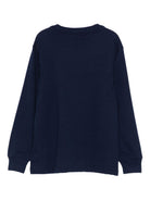 T-shirt per bambino Polo Ralph Lauren Kids blu con logo sul davanti - Rubino Kids
